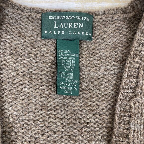 Lauren Ralph Lauren Womens M Hand Knit Wool Sweater Vest Southwestern Aztec Read - Picture 3 of 9